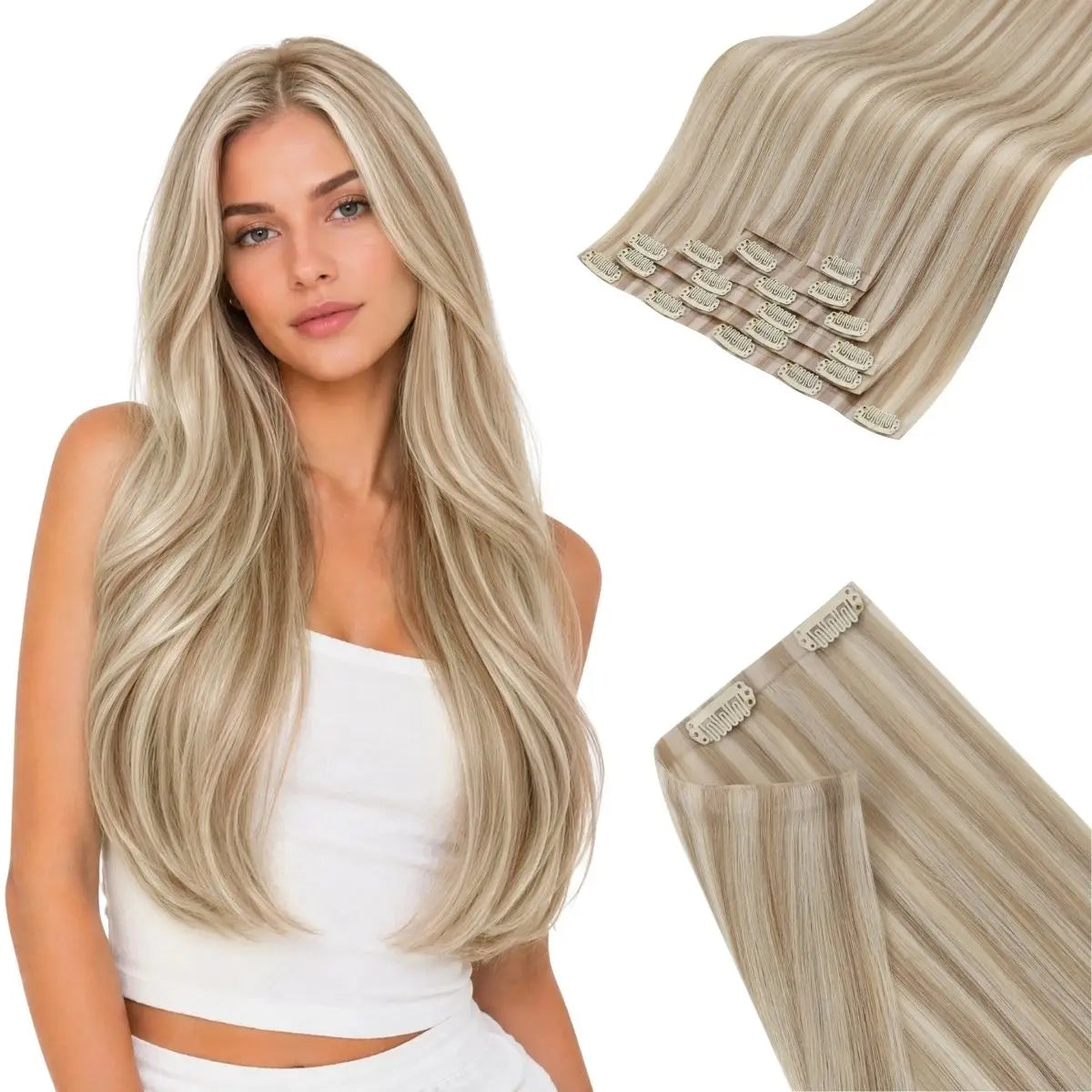 seamless clip in hair extensions,human hair clip ins