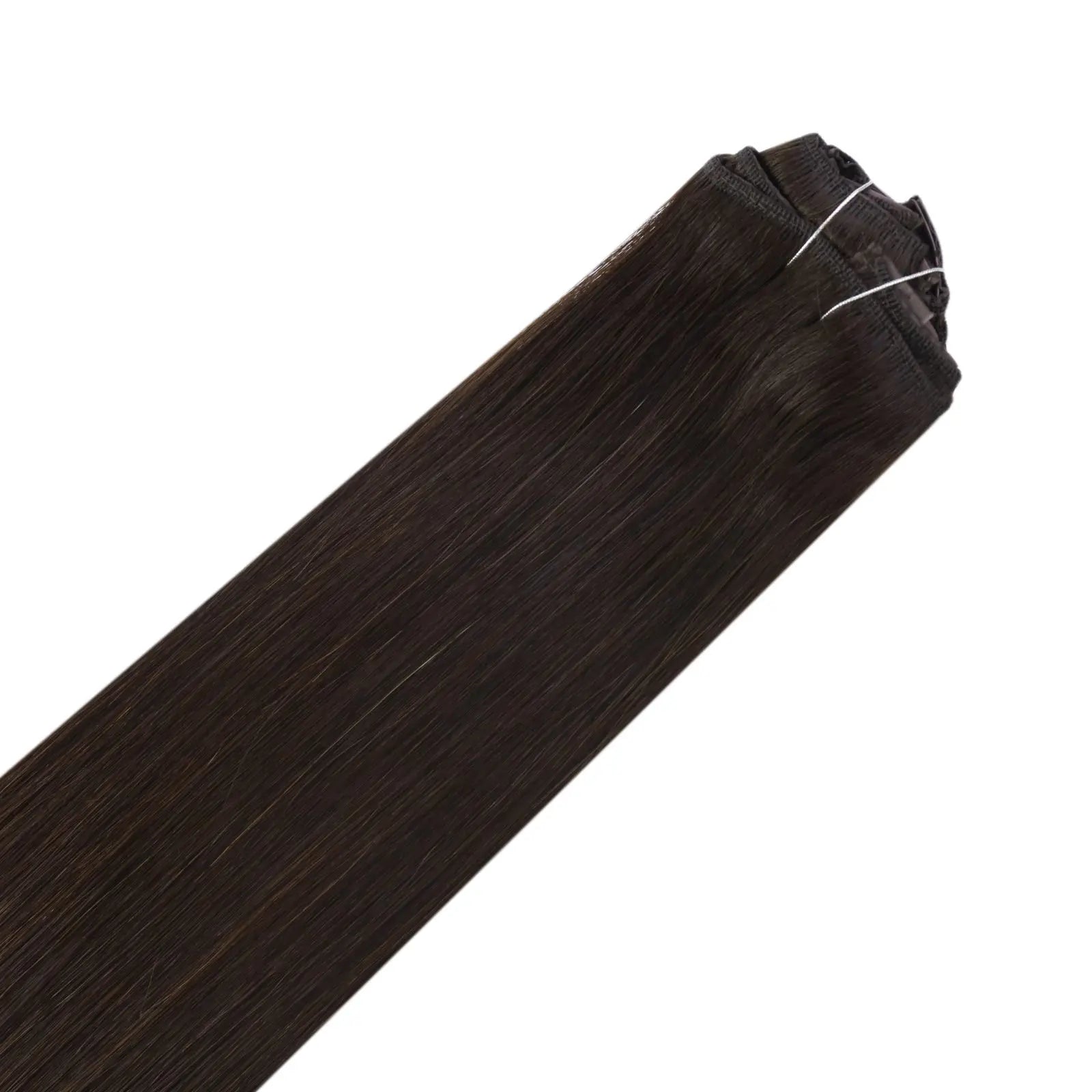 Clip in Hair Extensions Virgin Human Hair Dark Brown