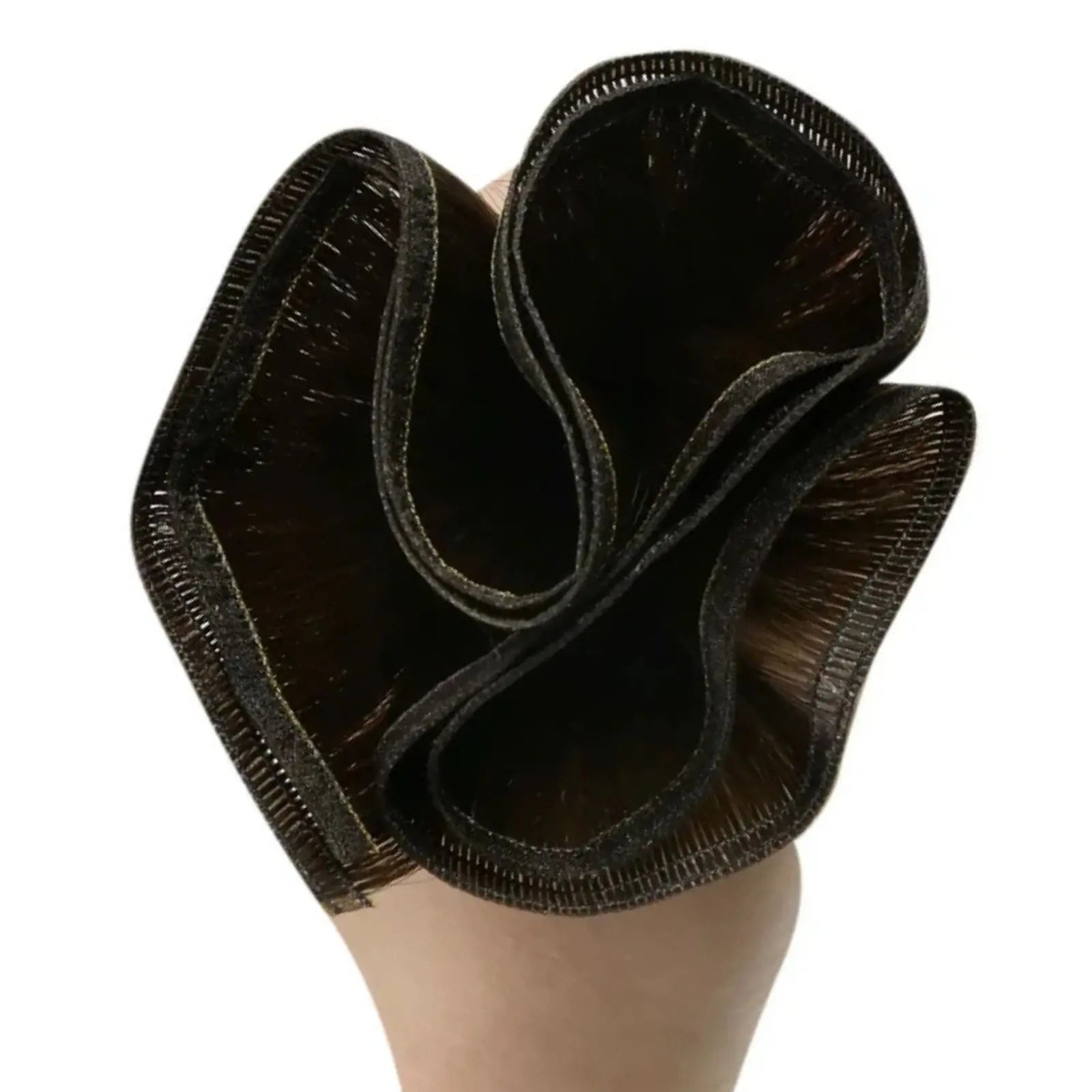 seamless virgin human hair bundles falt silk weft hair extensions