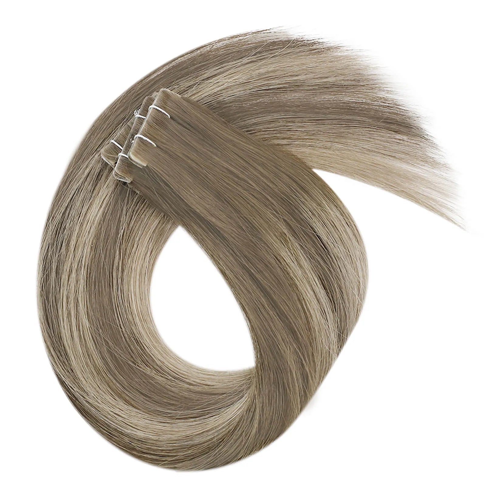 Premium Virgin Seamless Injection Tape in Hair Extensions Cool Ash Blonde