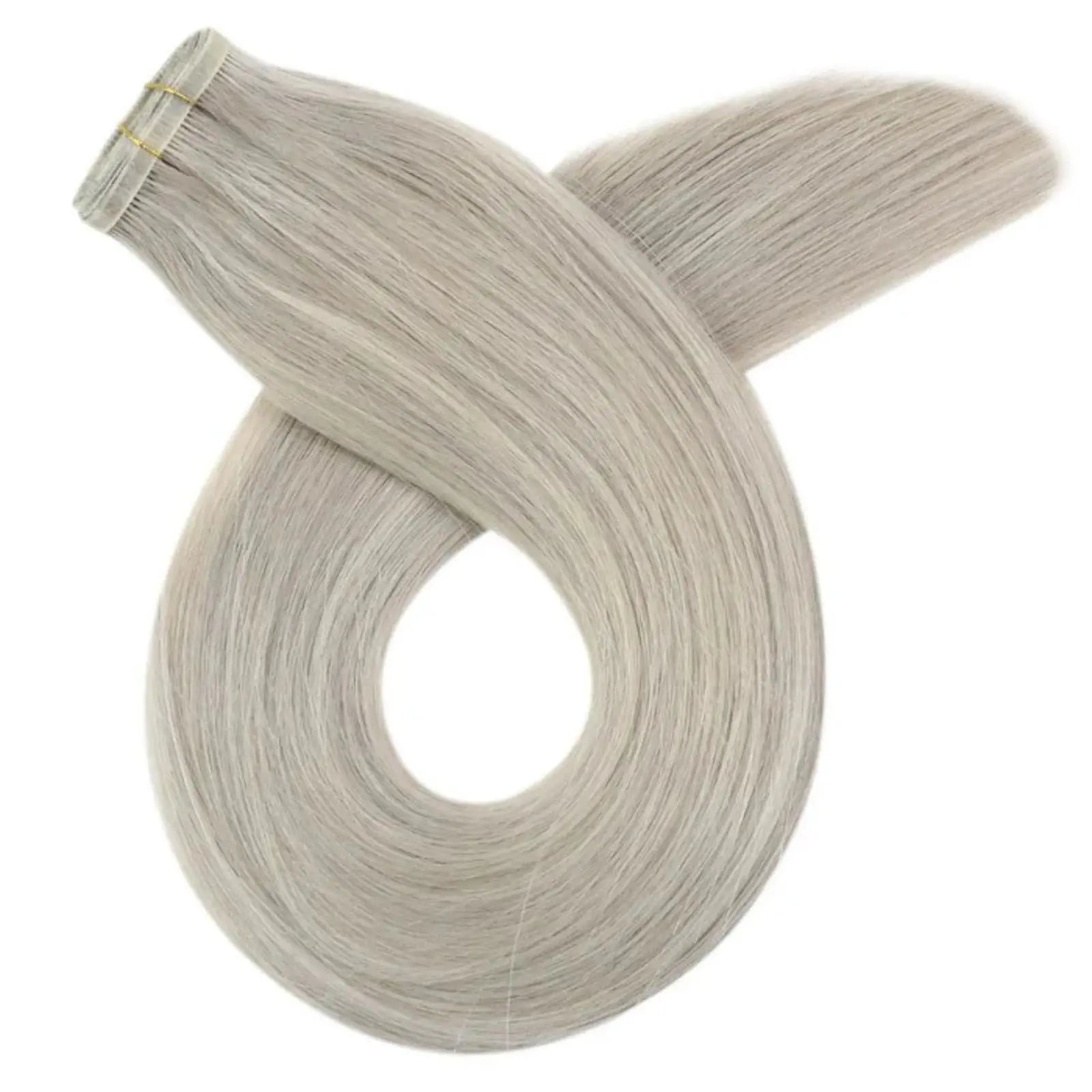 highlighted blonde virgin silk weft hair extensions