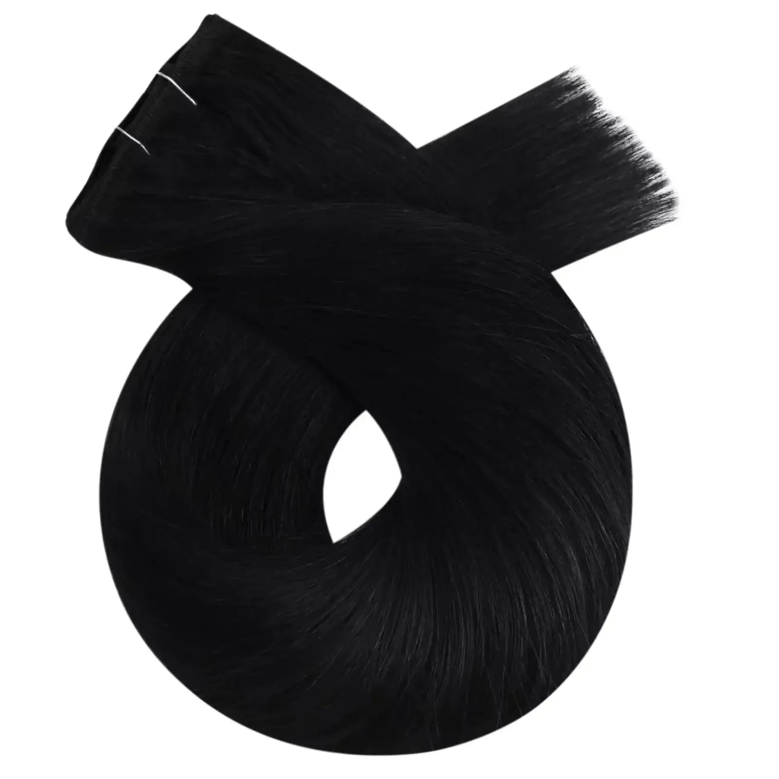 jet black virgin clip in hair extensions