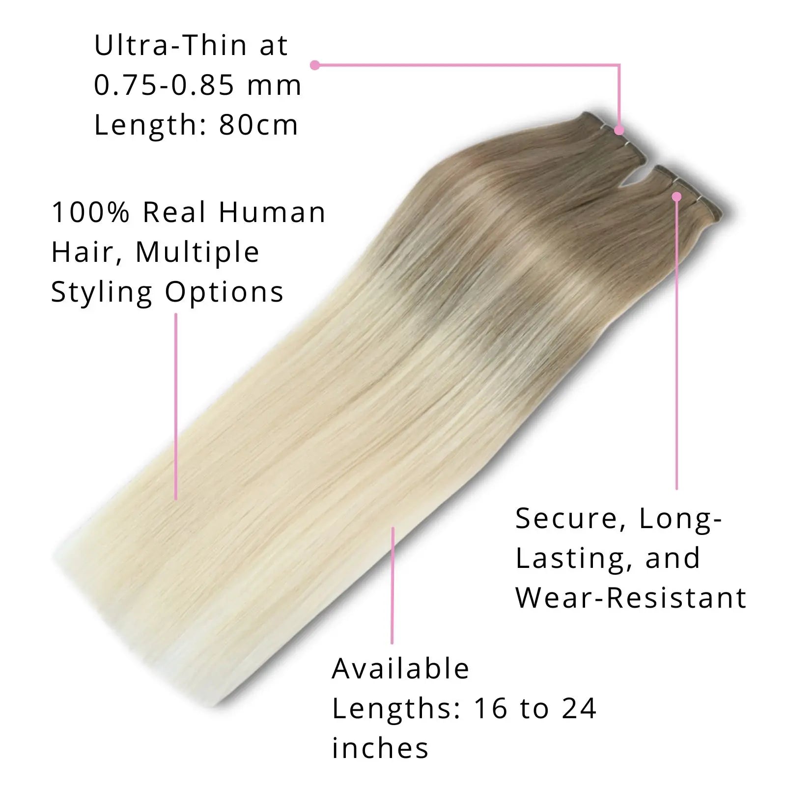 invisible hair wefts virgin human hair extensions