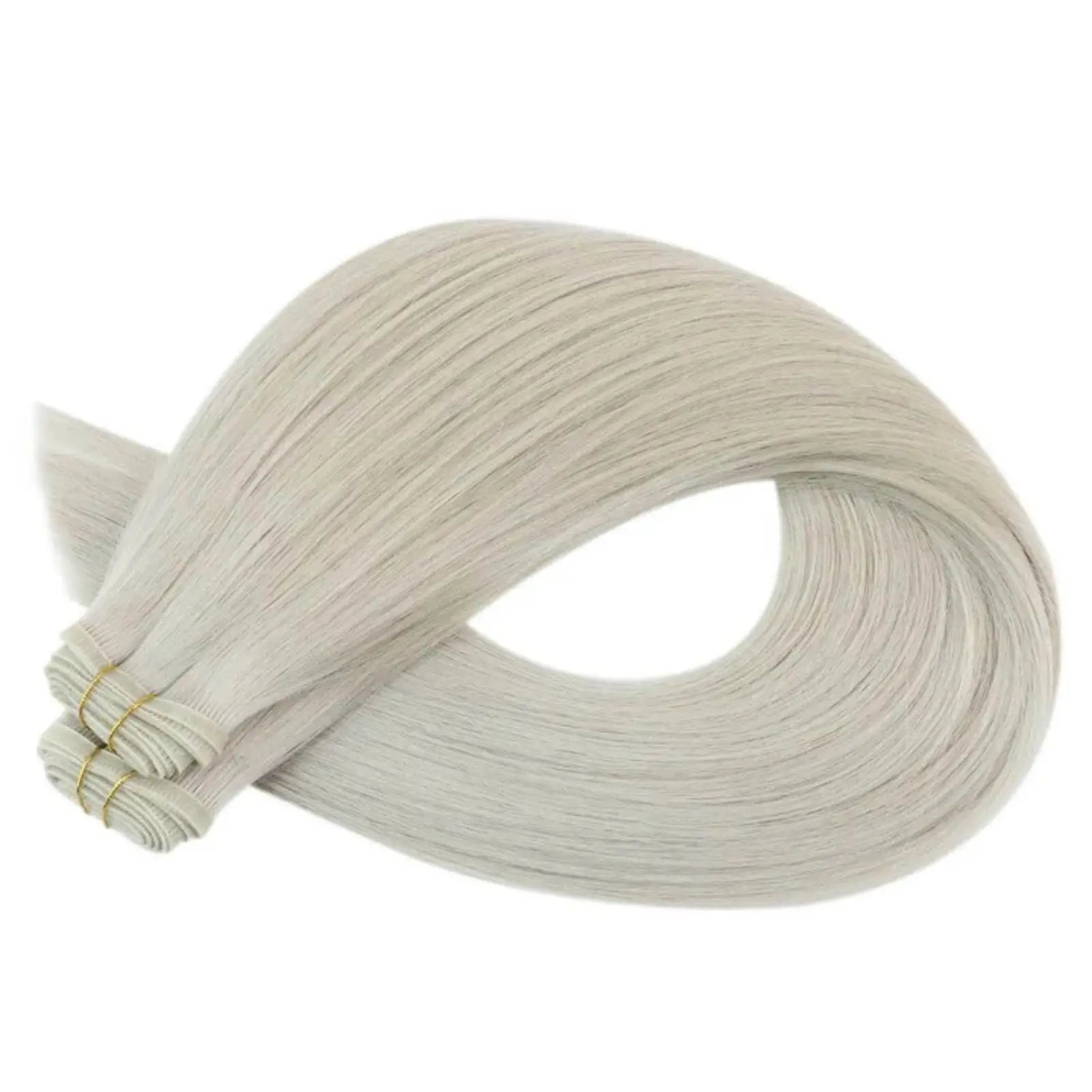 flat silk weft hair extensions blonde hair