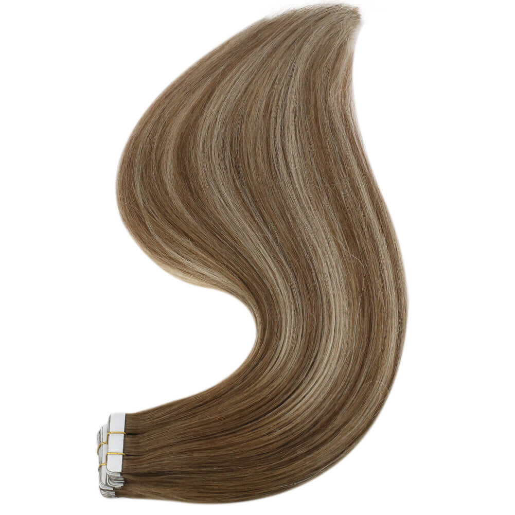 balayage blonde tape hair extensions