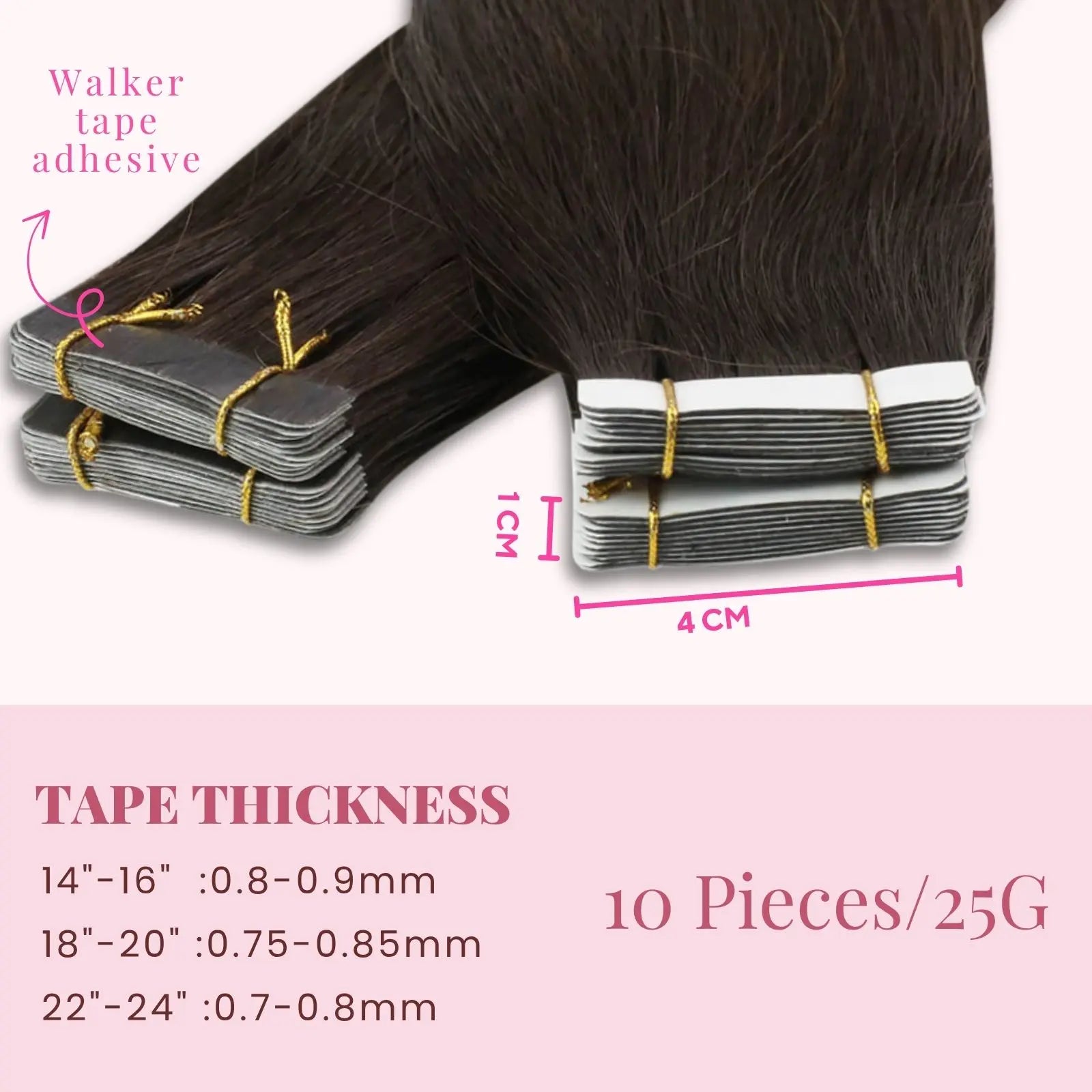 regular tape in hair extensions dark brown