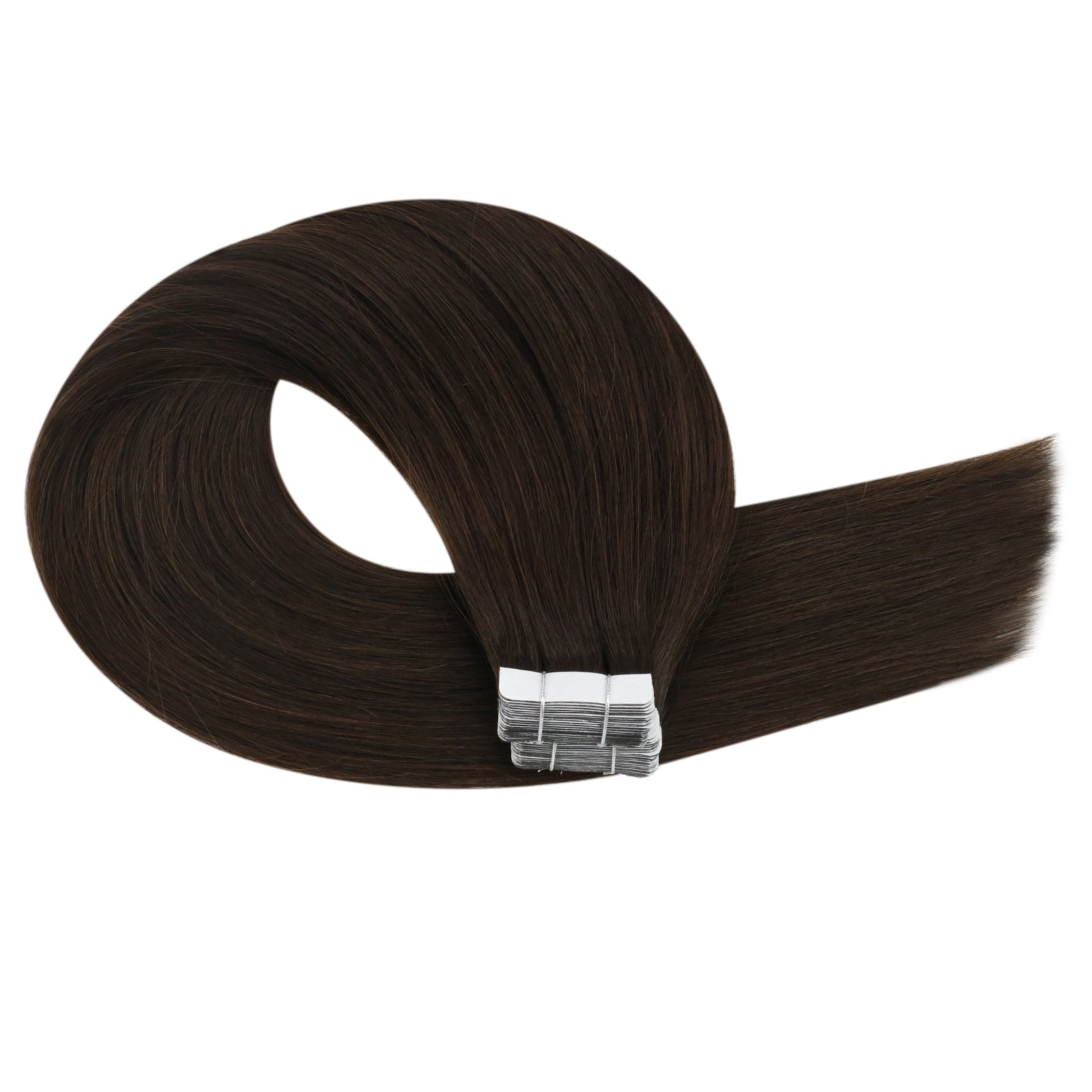 remy human hair extensions brown tape ins