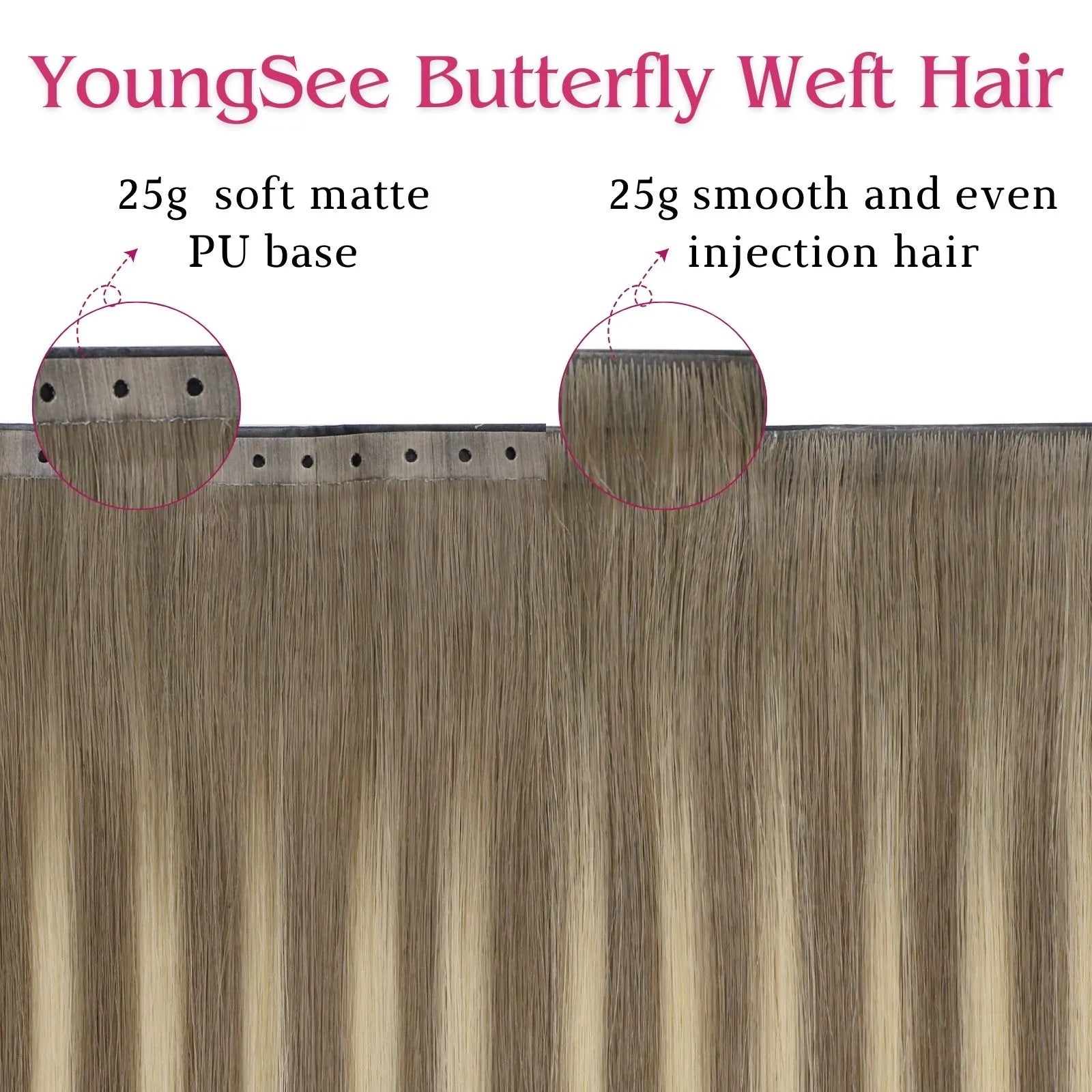butterfly hair extensions balayage blonde hair