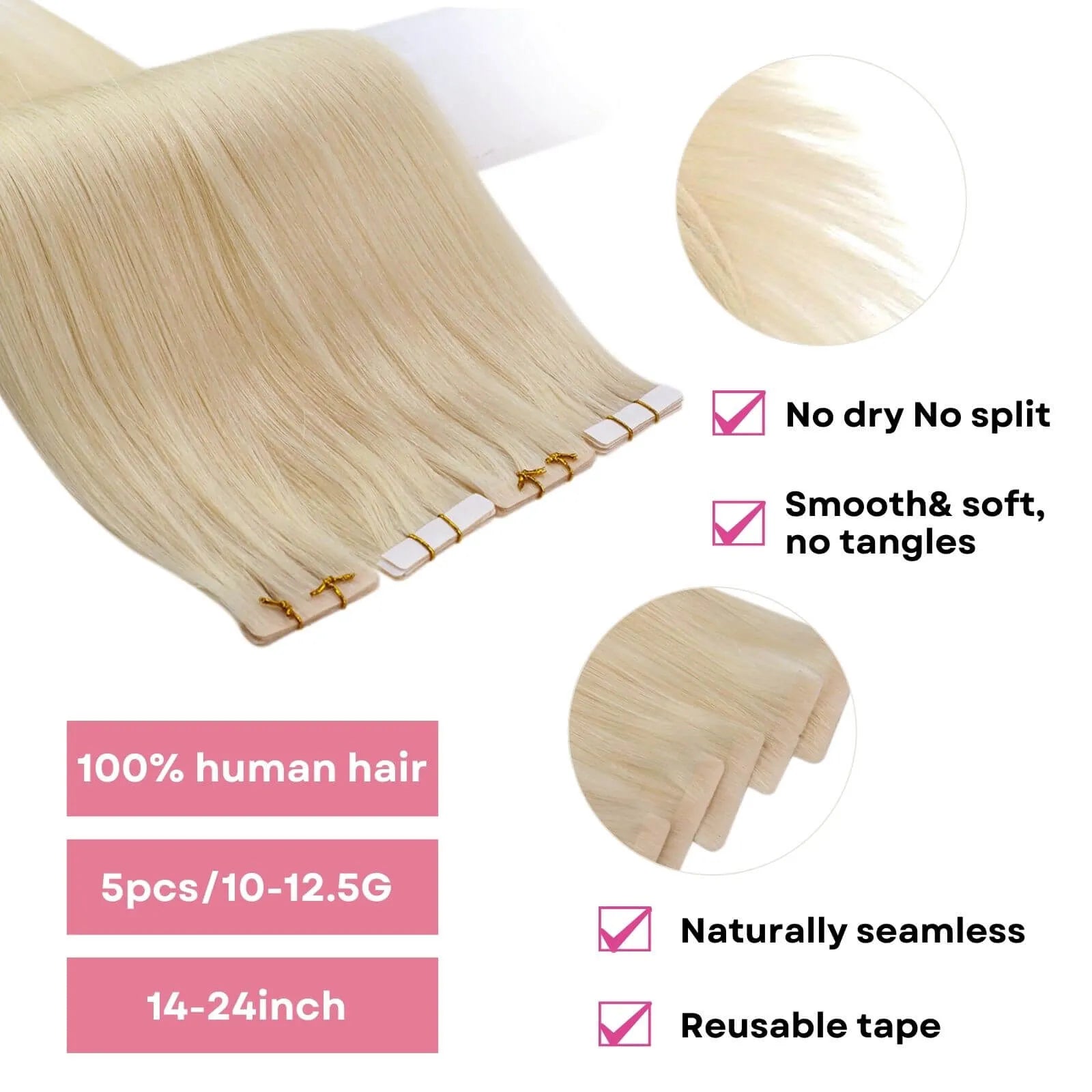 best invisible injection tape hair extensions blonde human hair