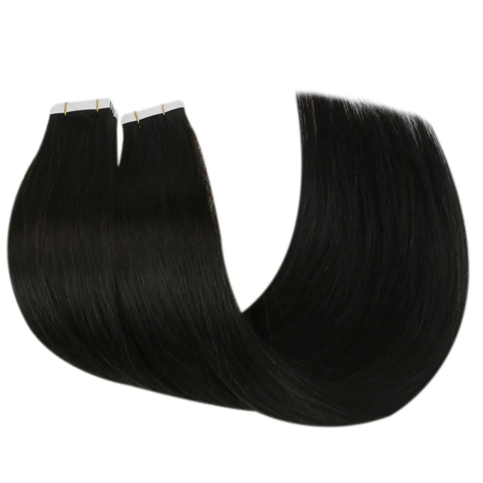 jet black tape in virgin human hair extensions