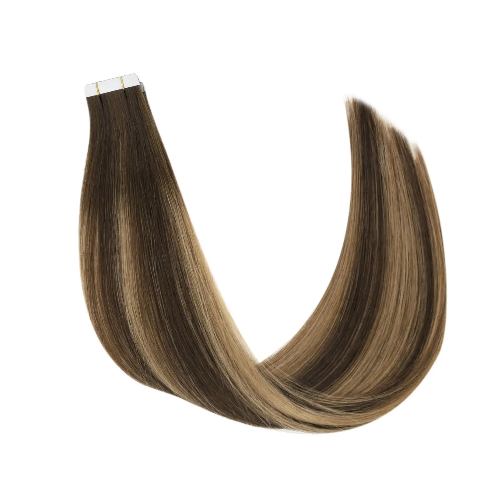 balayage brown virgin tape in hair extensions