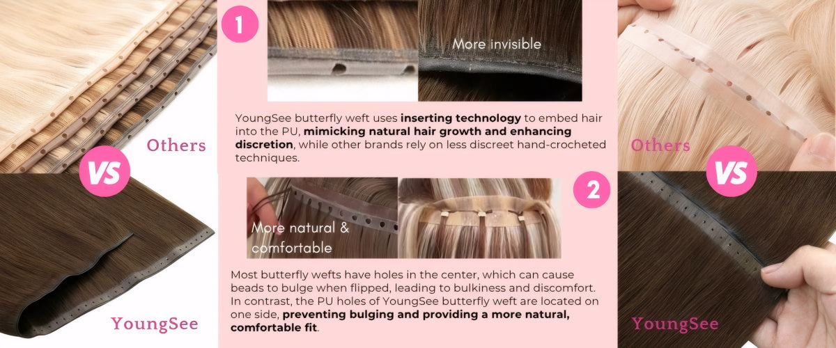 youngsee butterfly weft vs. others