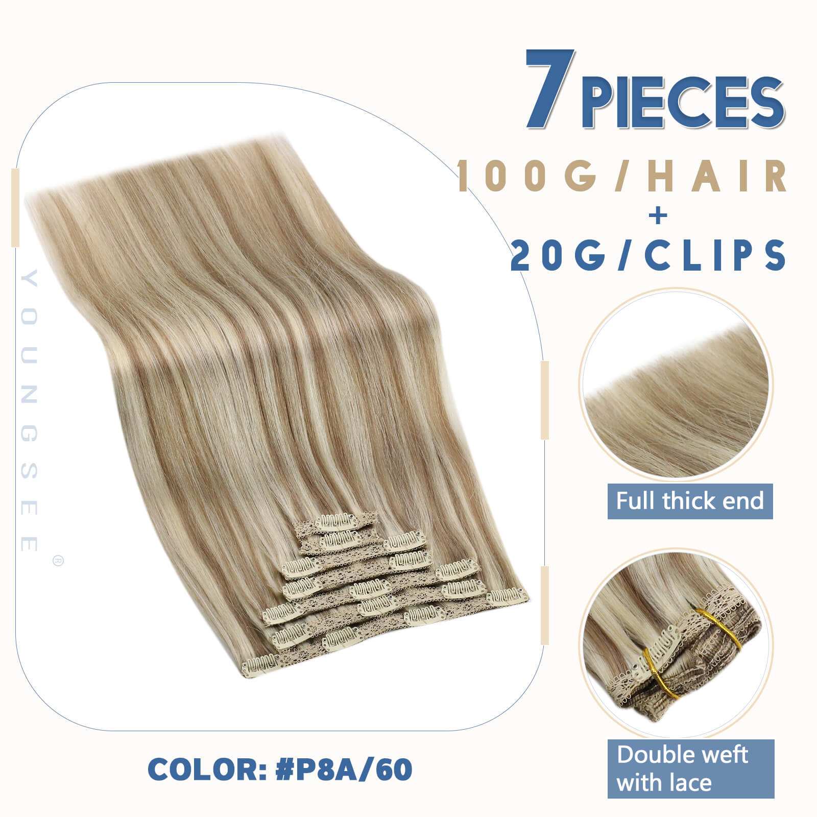 brown with blonde human hair