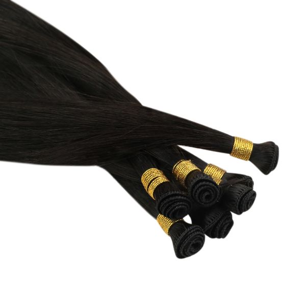 black virgin weft human hair extensions