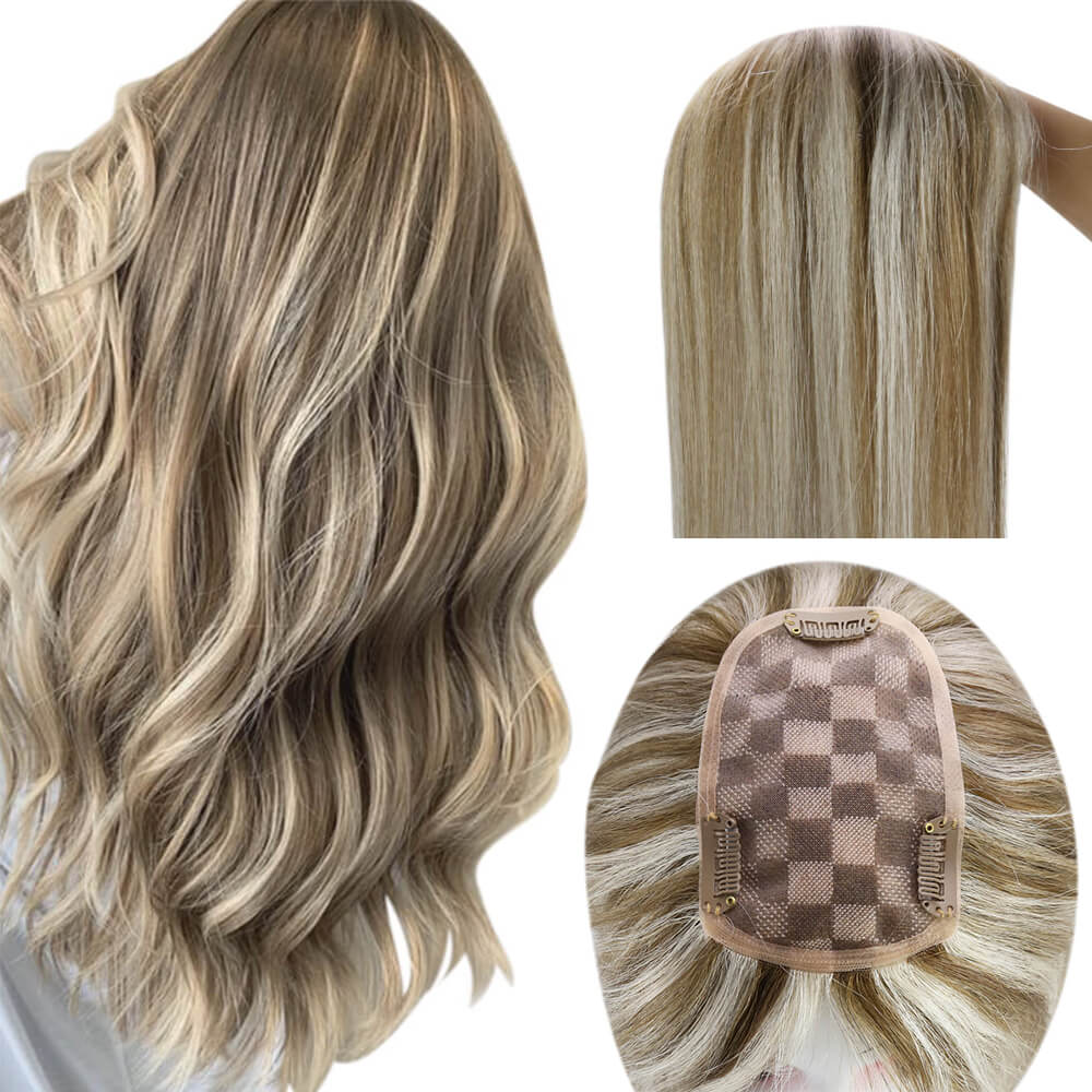 Topper Hair Highlight Brown with blonde