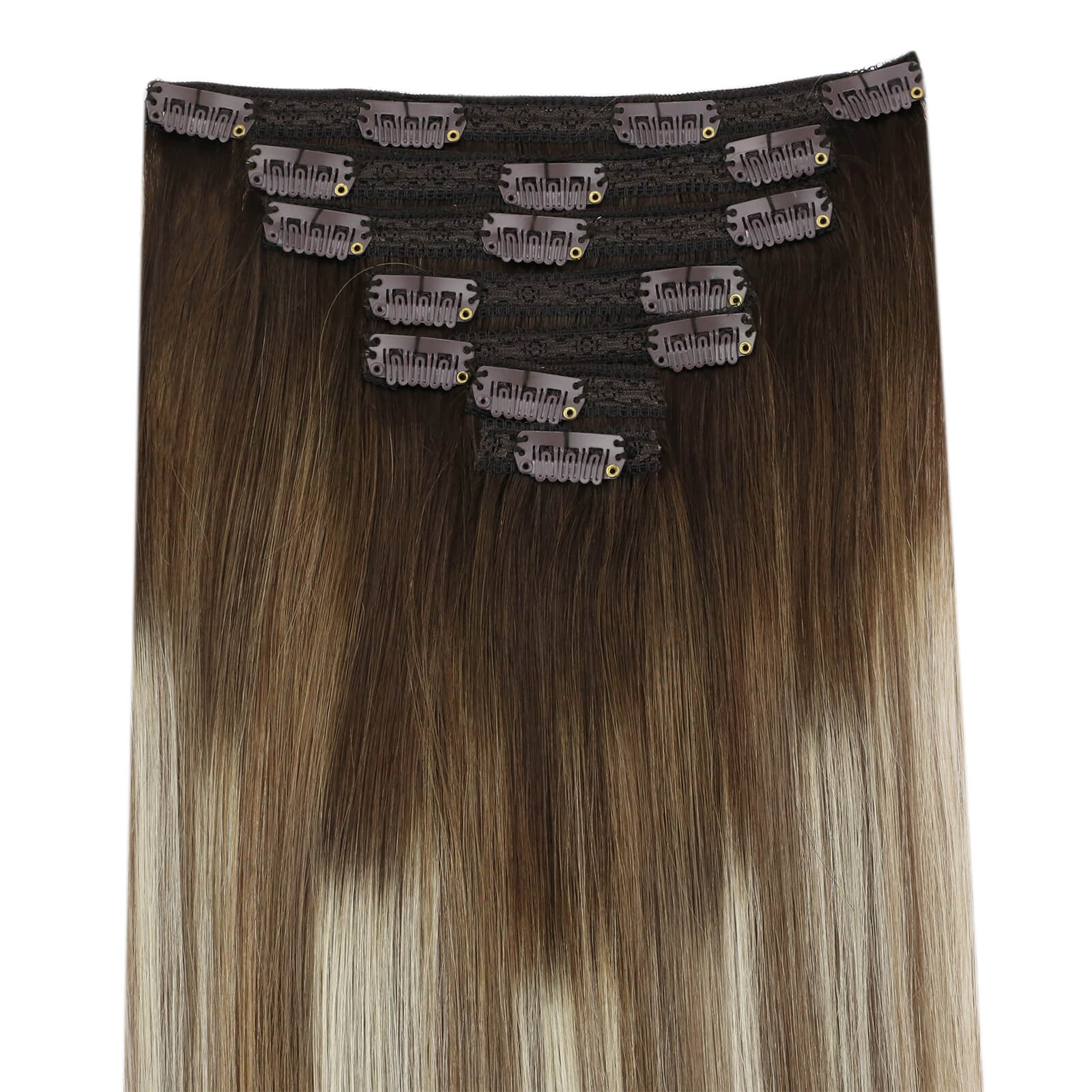 human hair extensions clip in full head