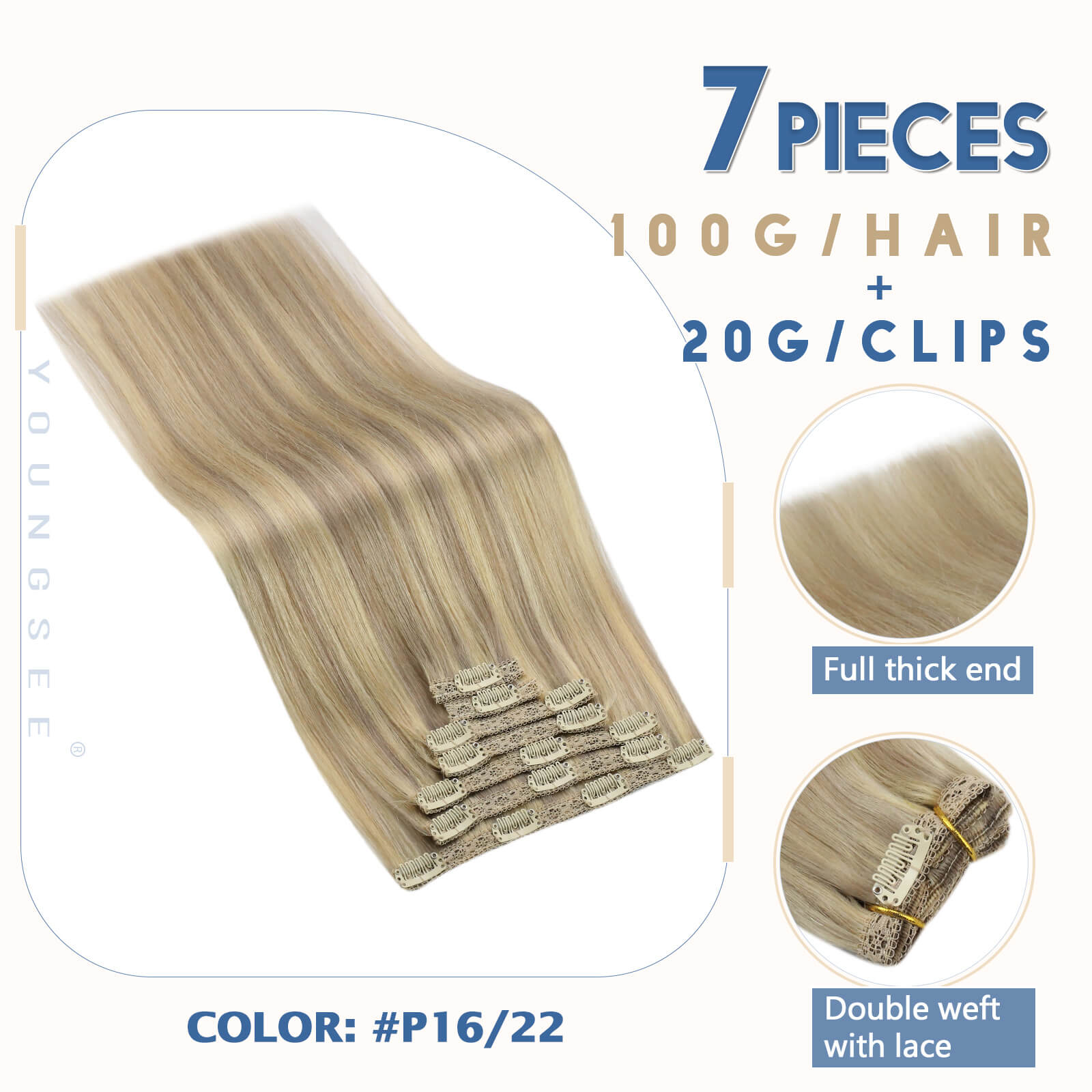 human hair extensions clip in full head