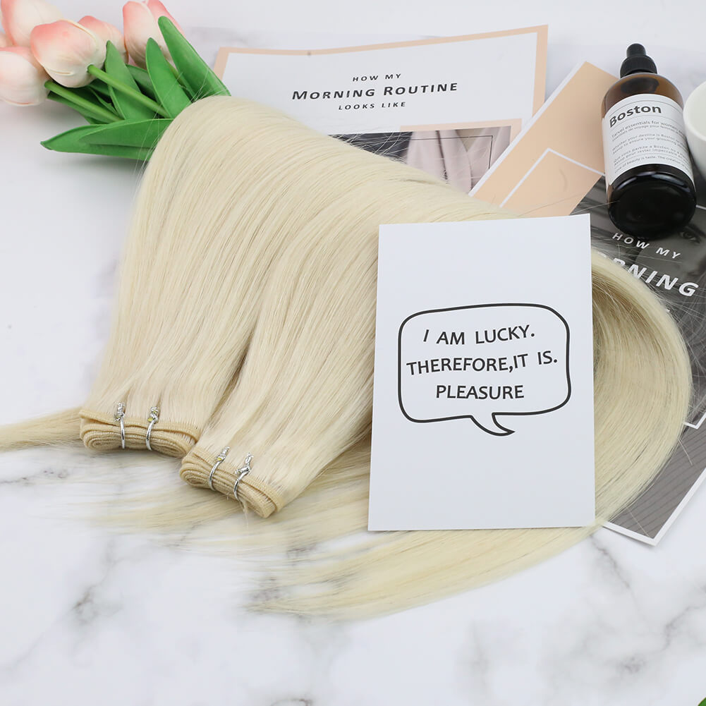 virgin human hair extensions blonde