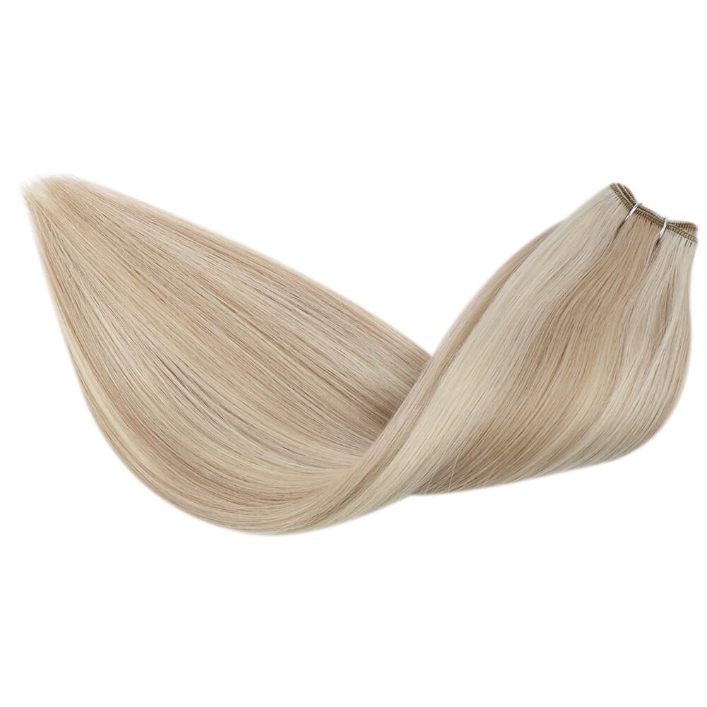 human hair extensions highlight blonde