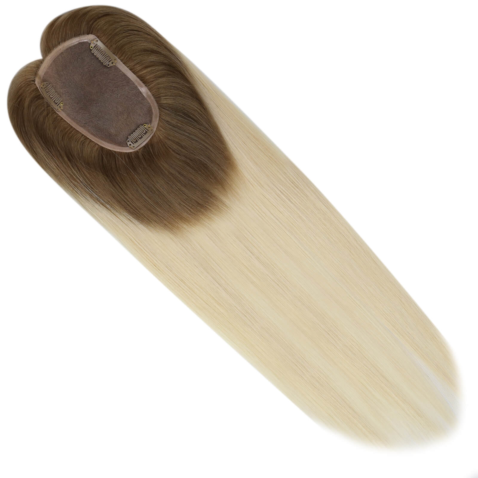 balayage blonde human hair topper