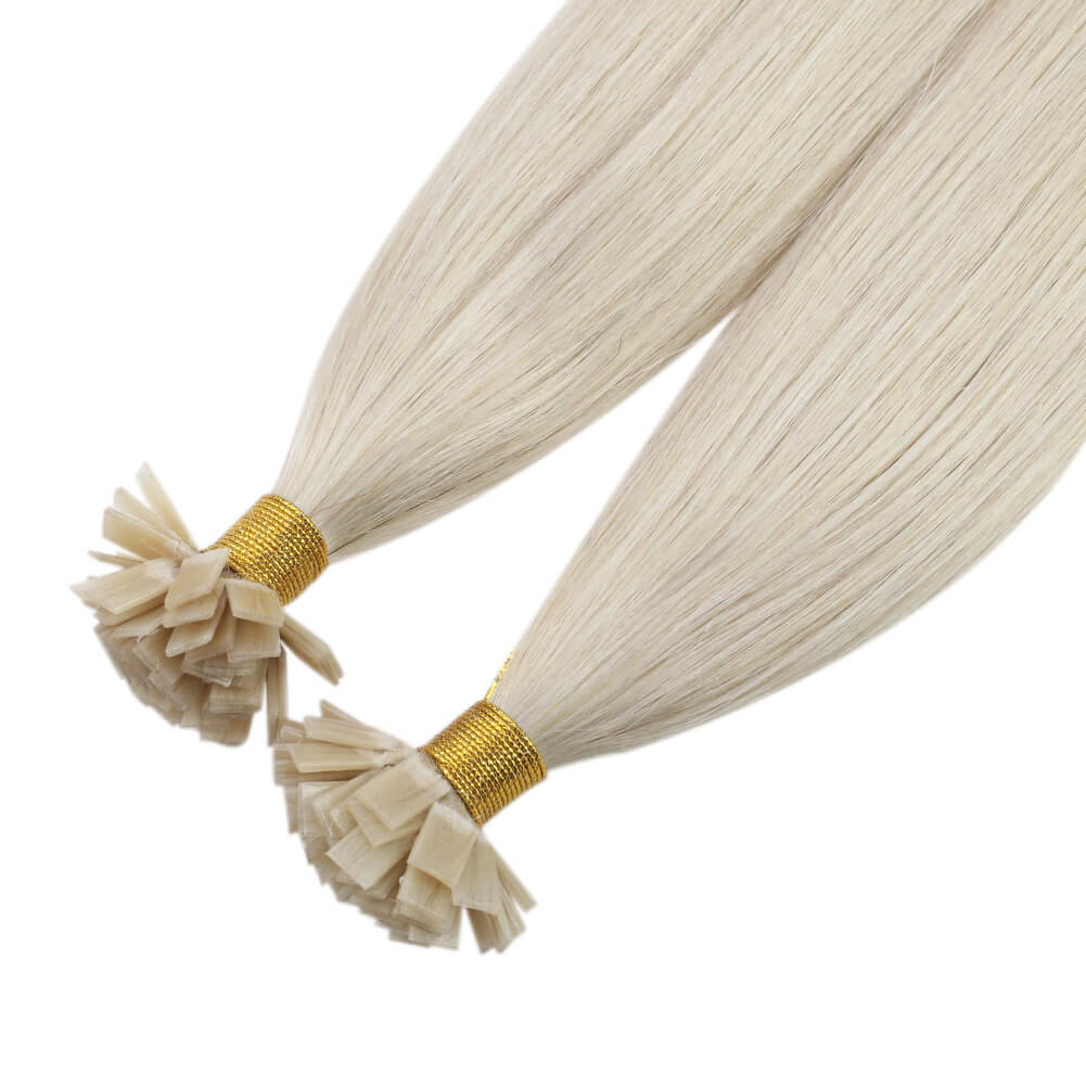 human hair extensions Platinum Blonde