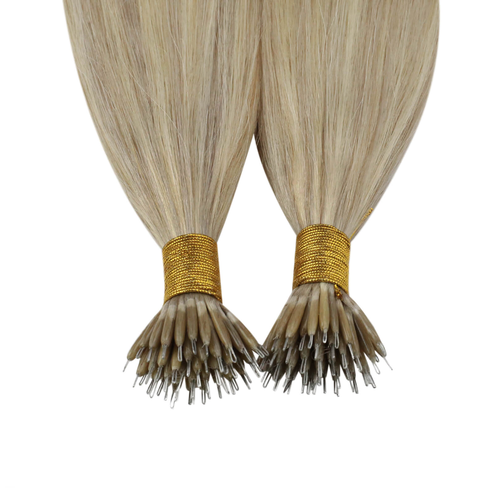 nano beaded hair extensions real human hair highlight blonde straight hair