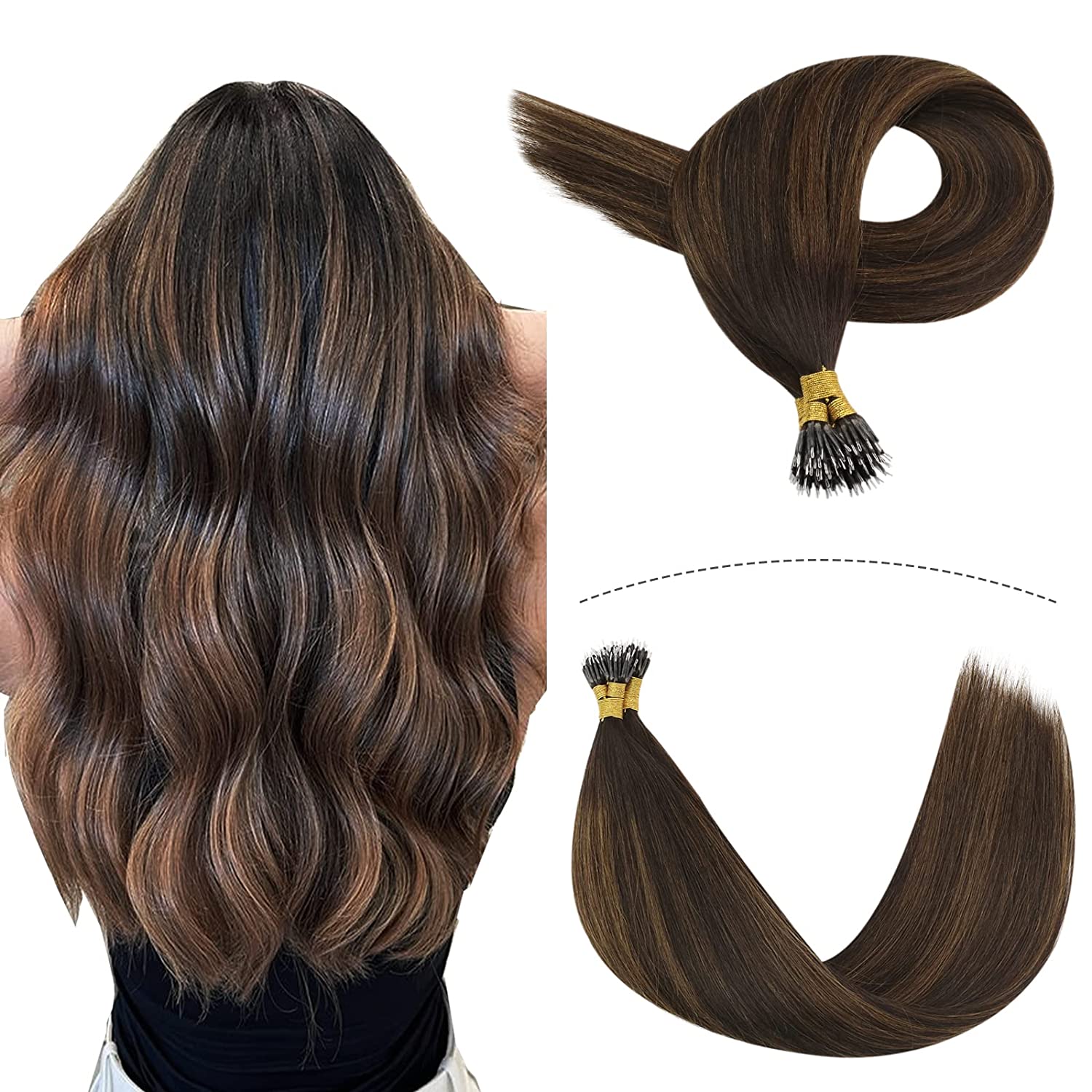 Nano Ring Hair Extensions Remy Human Hair