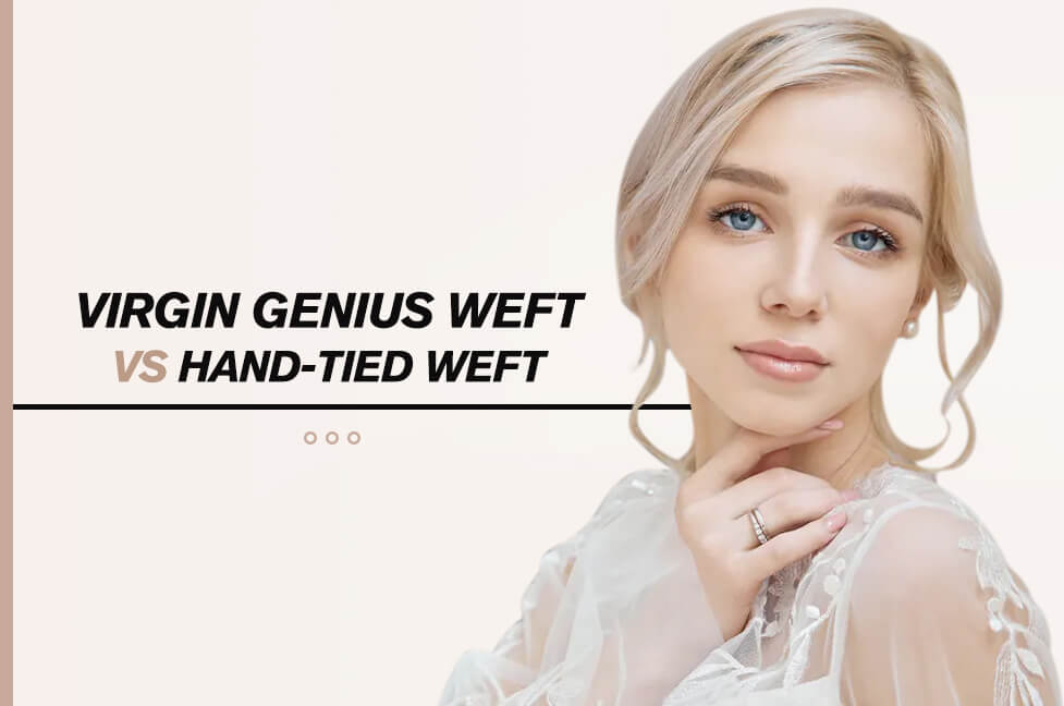 The difference between genius weft and hand tied weft