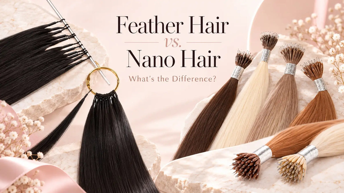 Feather Hair Extensions vs. Nano Hair Extensions: What’s the Difference?