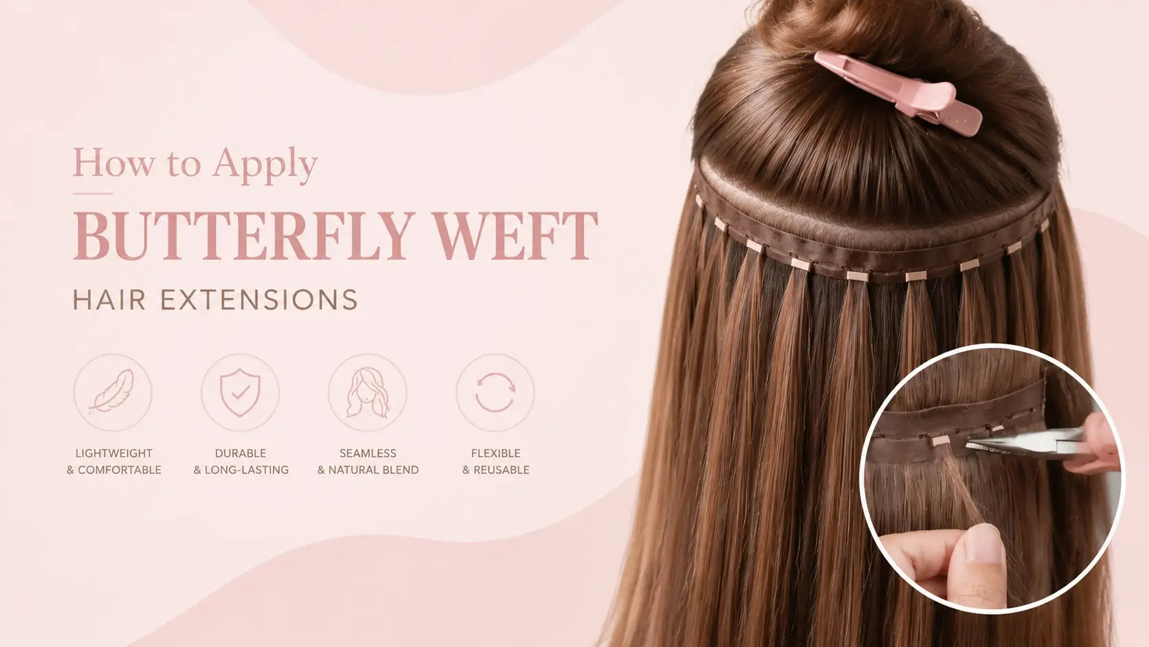 how to apply butterfly weft hair extensions?