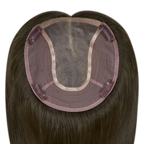 topper with clips brown