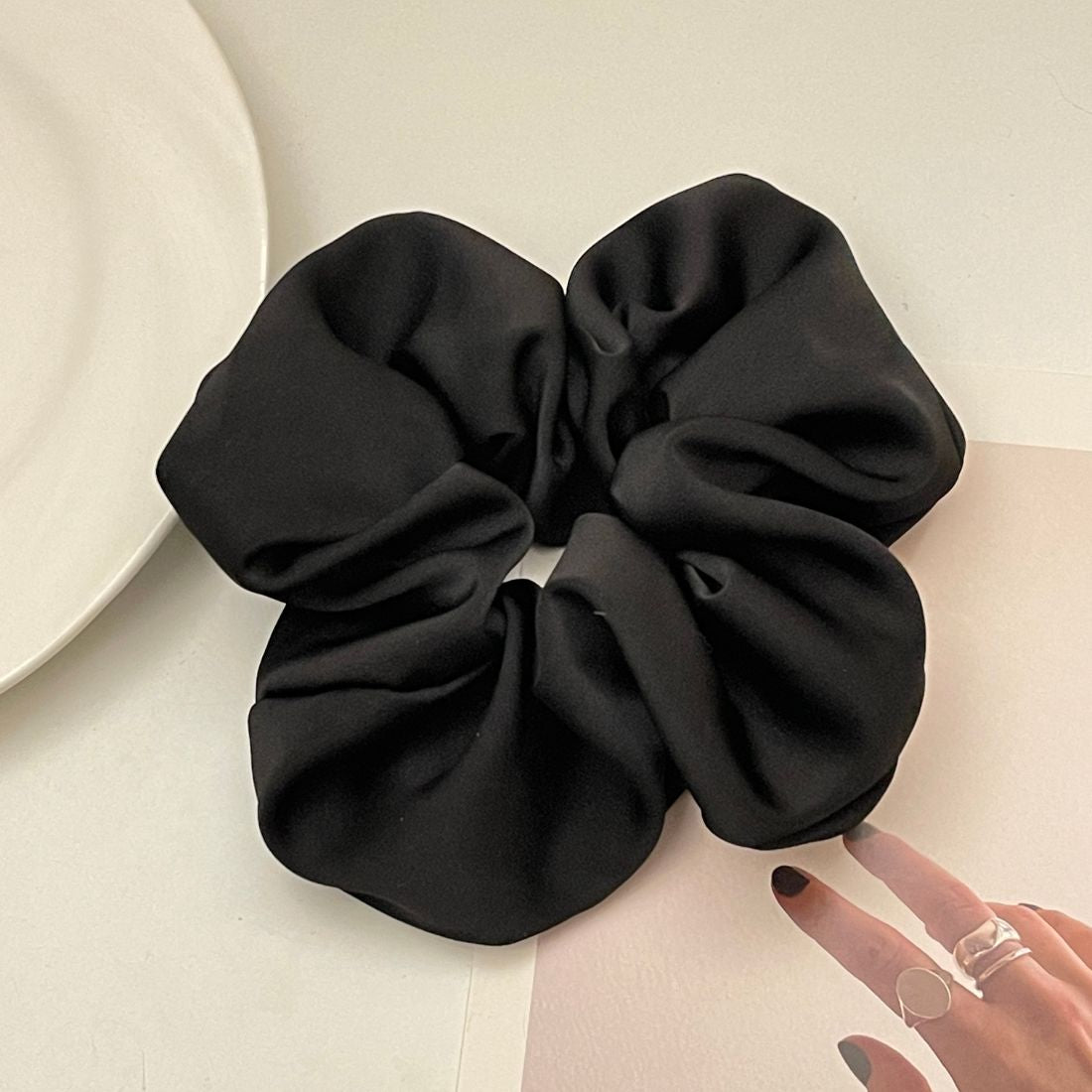 Black Silky Satin Accessories