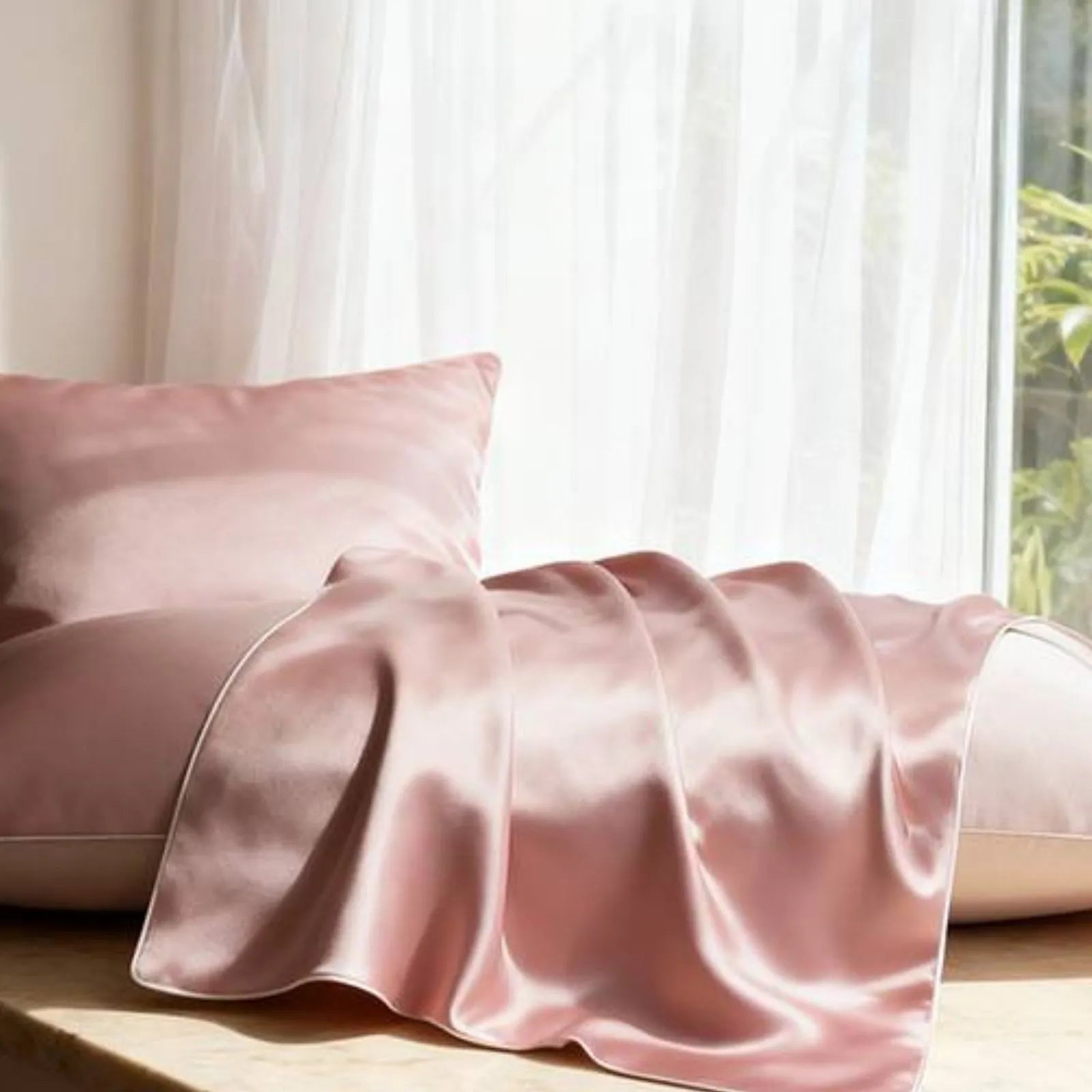 Double-Sided Zipper Style Silk Pillowcase 