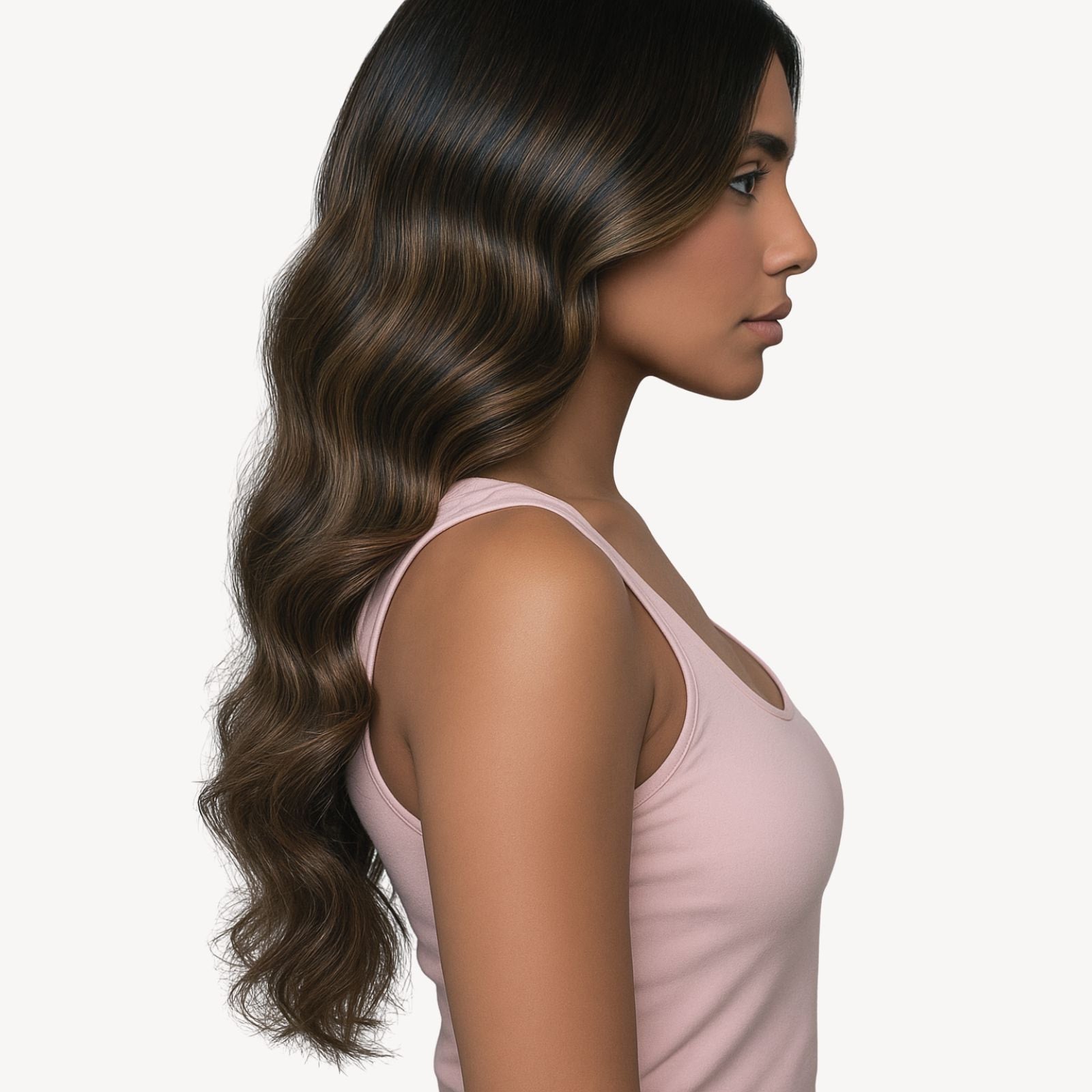 Genius_PU_Clip_In_Hair_Extensions_Weft_Remy_Human_Hair_balayage_brown