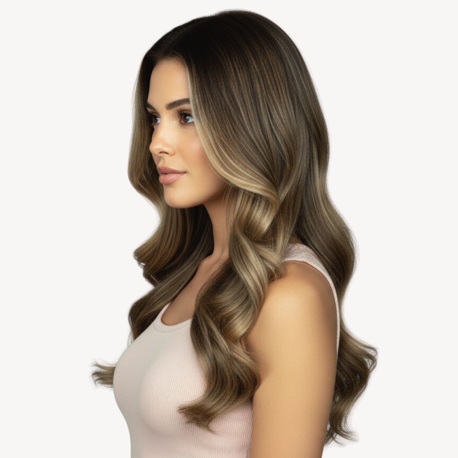 Genius_Weft_Clip_in_Hair_Extensions_PU_Clip-Ins_Balayage_Earthy_Brown