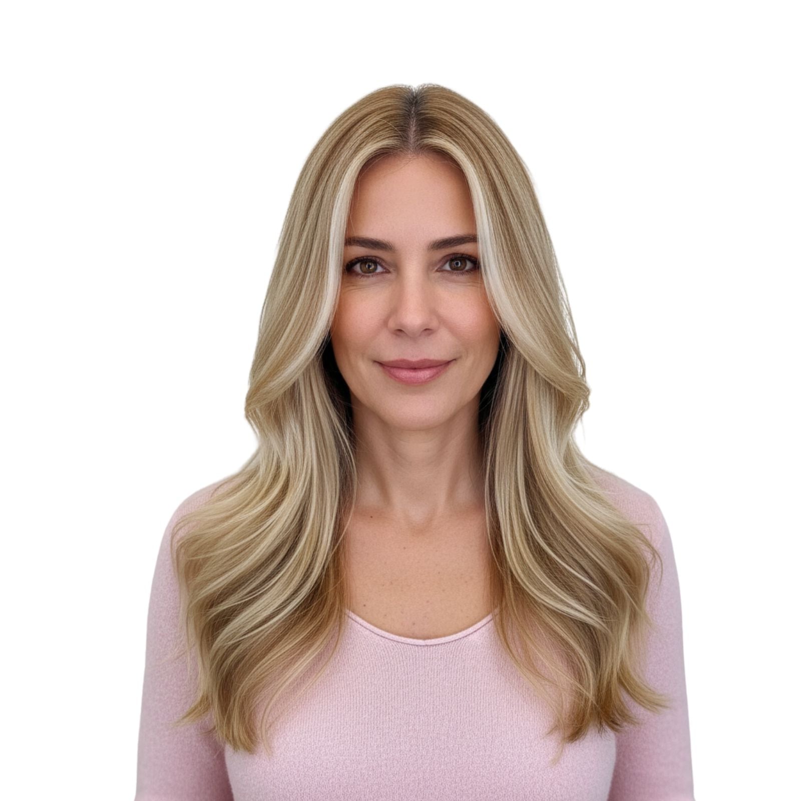 Invisible_PU_Weft_Clip_in_Extension_Human_Hair_Injected_Clip_in_Hair_Highlight_Blonde