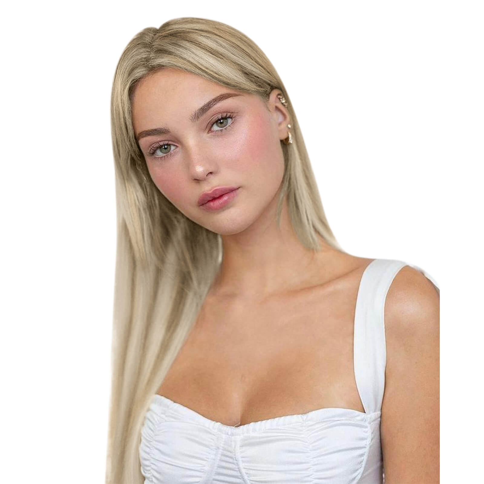 Mono Large Base Virgin Real Human Hair Topper Brown With Blonde #P8/60 |Youngsee