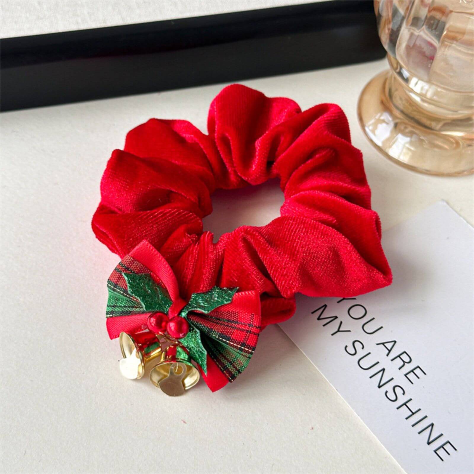 Red_Christmas_Bell_Bow_Hair_Tie