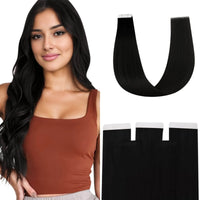 Injection Tape in Hair Extensions jet black