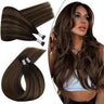 Virgin I Tip Hair Keratin Bond Extensions Balayage Dark Brown #282