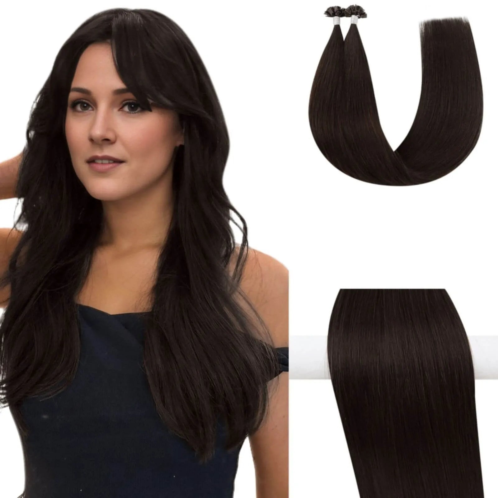 k tip hair extensions dark brown hair