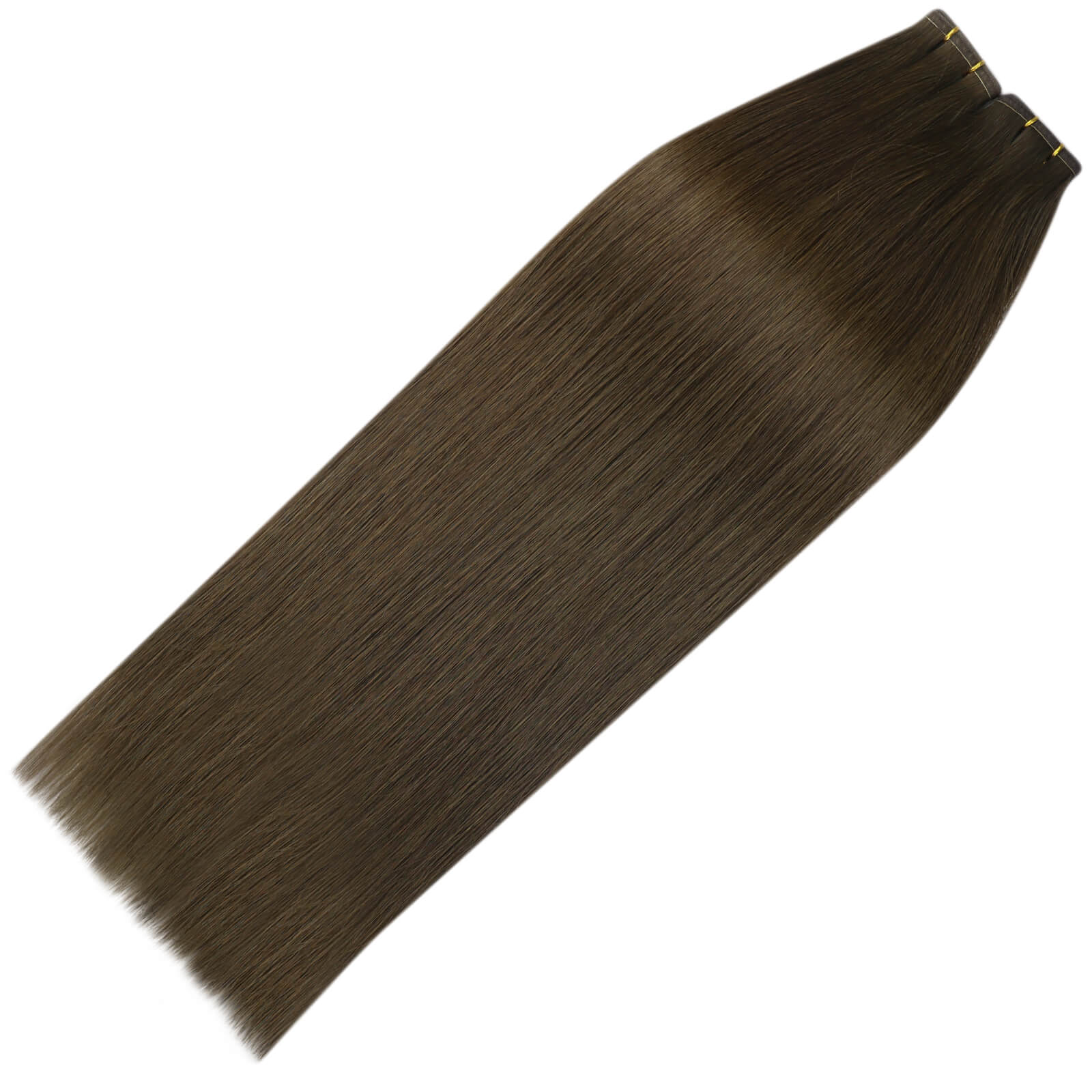 Youngsee silk flat weft extensions  virgin human hair thick soft weft