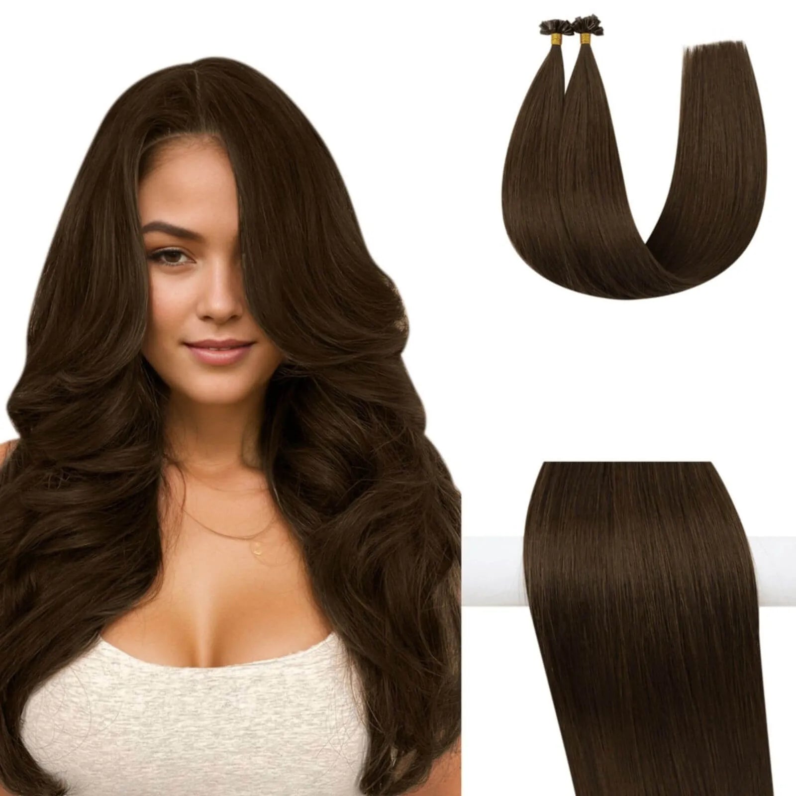 light brown ktip hair extensions