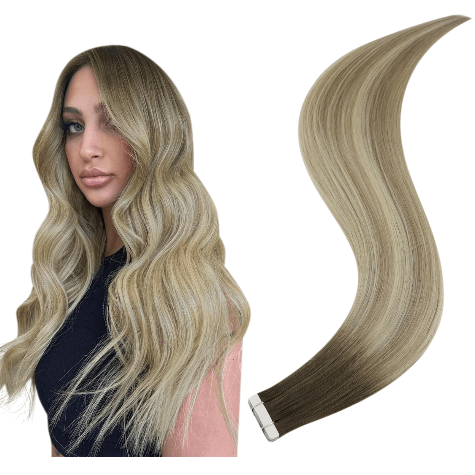 virgin human hair tape in hair extensions full head