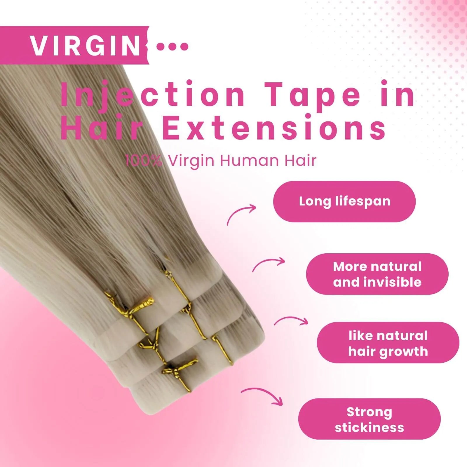 tape in hair extensions real human hair strong stickness