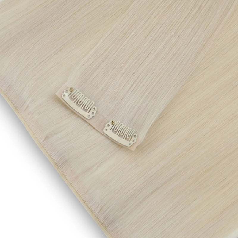 blonde genius pu clip hair extensions