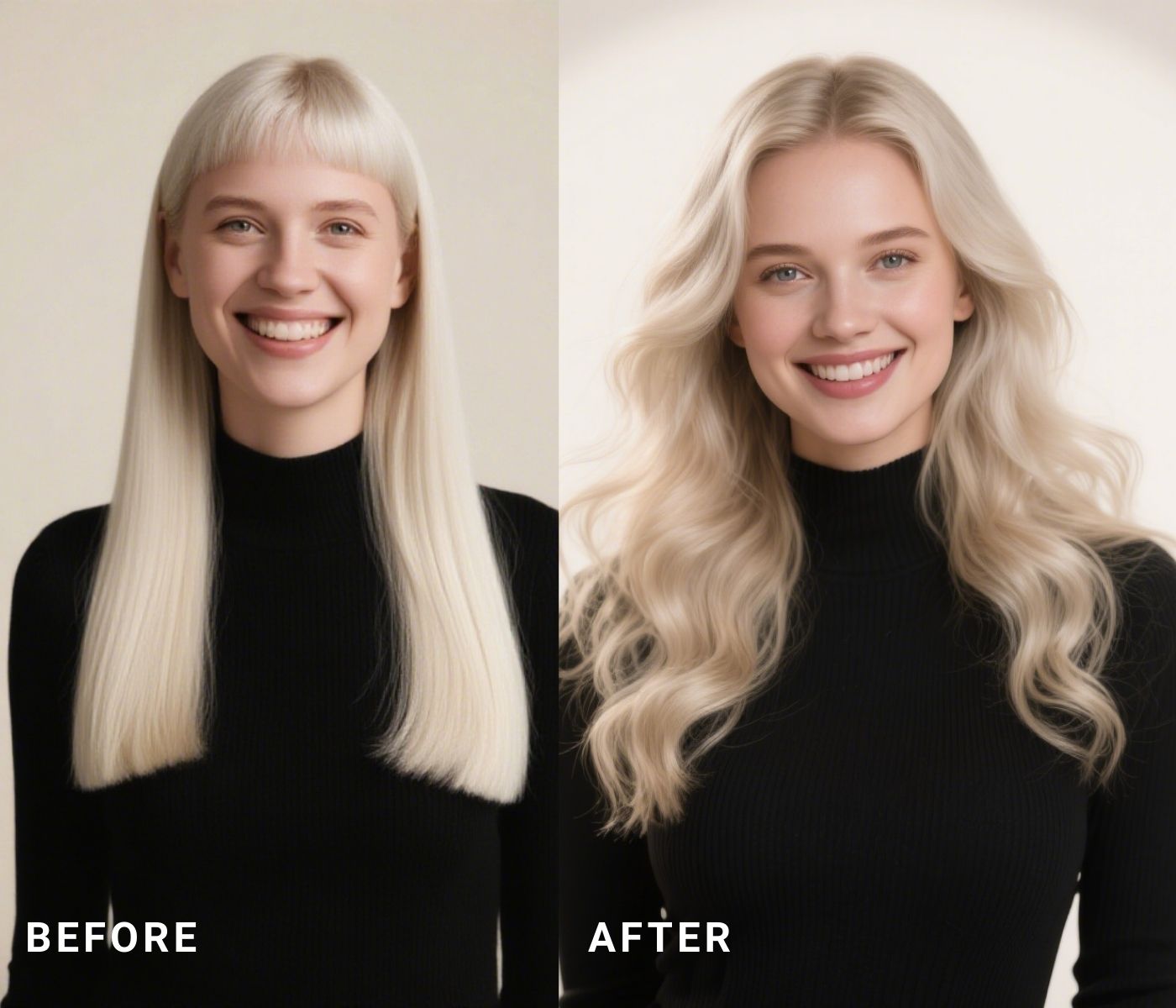 best human hair extensions blonde hair before and after