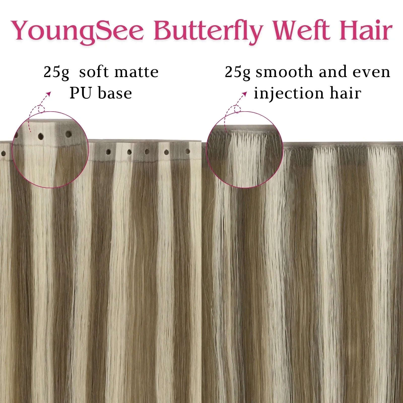 invisible butterfly weft hair