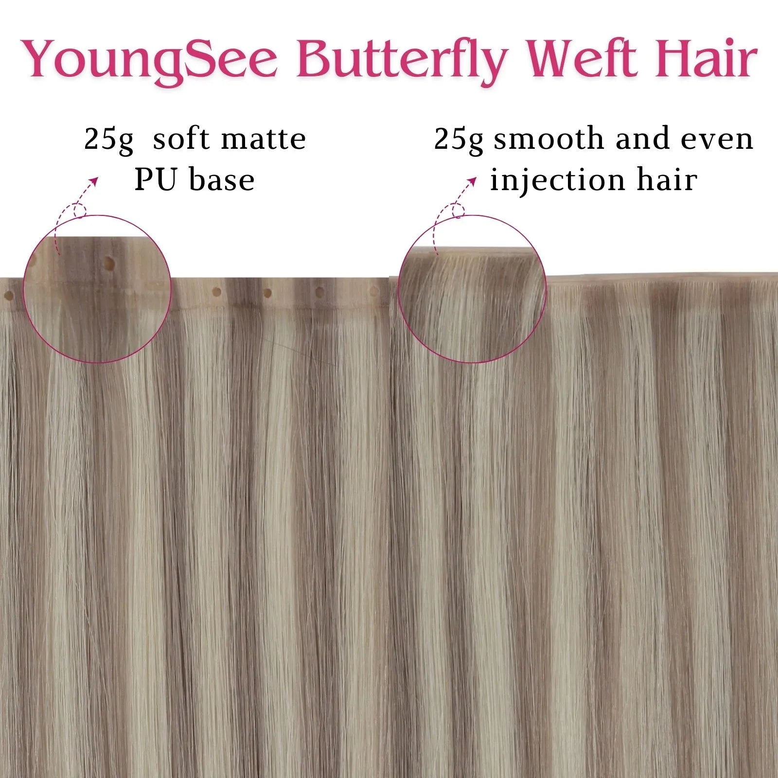 butterfly weft human hair bundles blonde hair