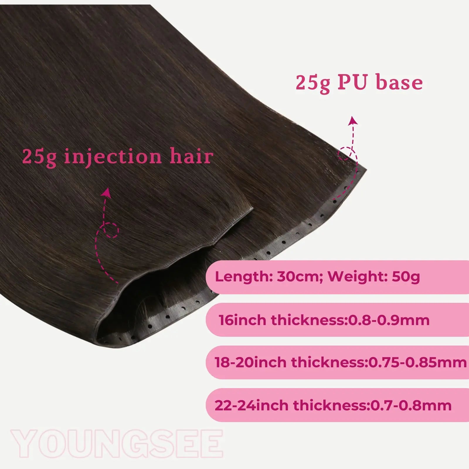 dark brown butterfly weft hair extensions